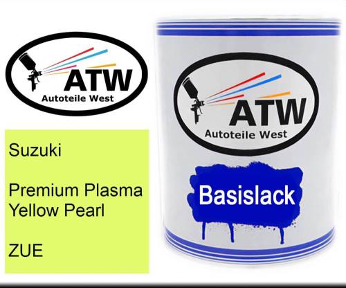 Suzuki, Premium Plasma Yellow Pearl, ZUE: 1L Lackdose, von ATW Autoteile West.